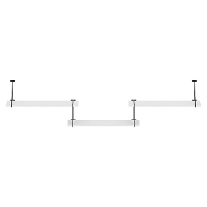 Полка с полкодержателями COFFEE SH4-ROD/BAR, белый, 1780х166х392 мм